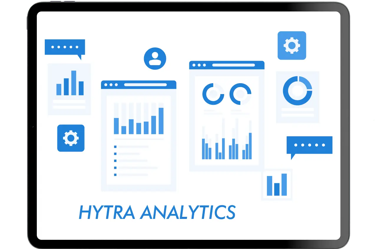 HYTRA ANALYTICSのタブレット表示